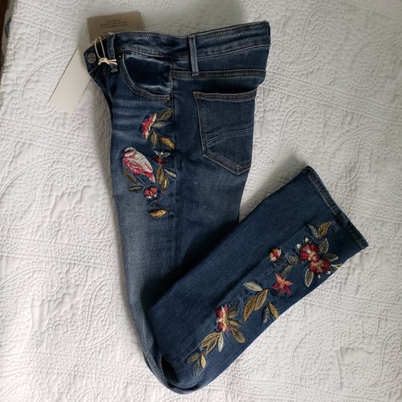 NWT Sundance DRIFWOOD Kelly Winter Bird BootCut Jeans. - Picture 12 of 17